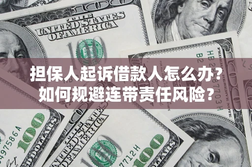 武汉担保人起诉借款人怎么办？如何规避连带责任风险？