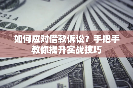 武汉如何应对借款诉讼？手把手教你提升实战技巧