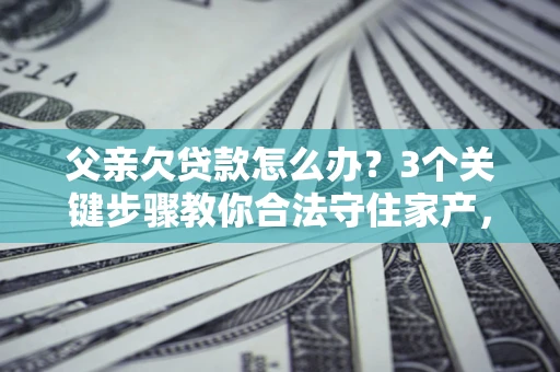 武汉父亲欠贷款怎么办？3个关键步骤教你合法守住家产，别再傻傻替还了！